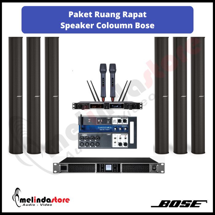 Paket Sound System Ruang Rapat Speaker Coloumn Bose MA-12 | 6 Speaker